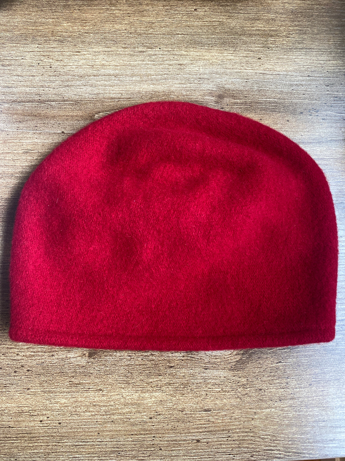 Loevenich Wool Beanie with Folded Back in Red