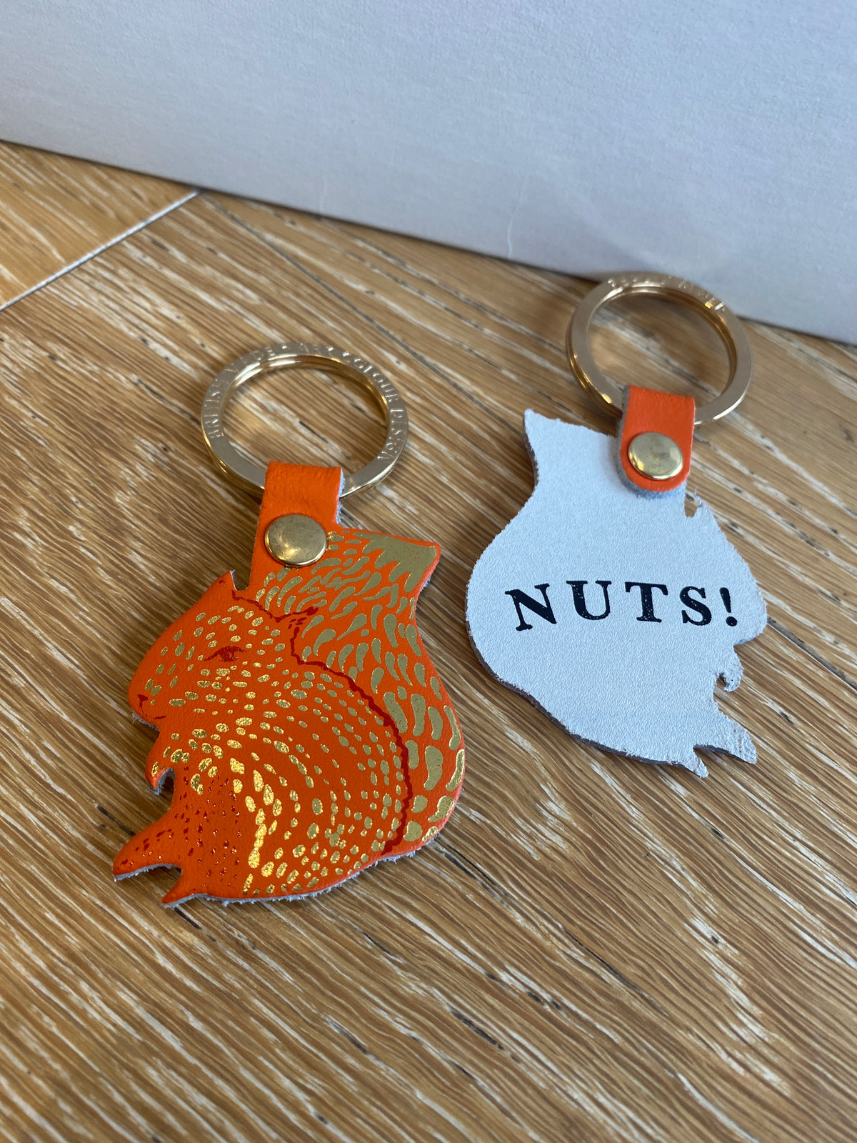 Squirrel Leather Key Ring