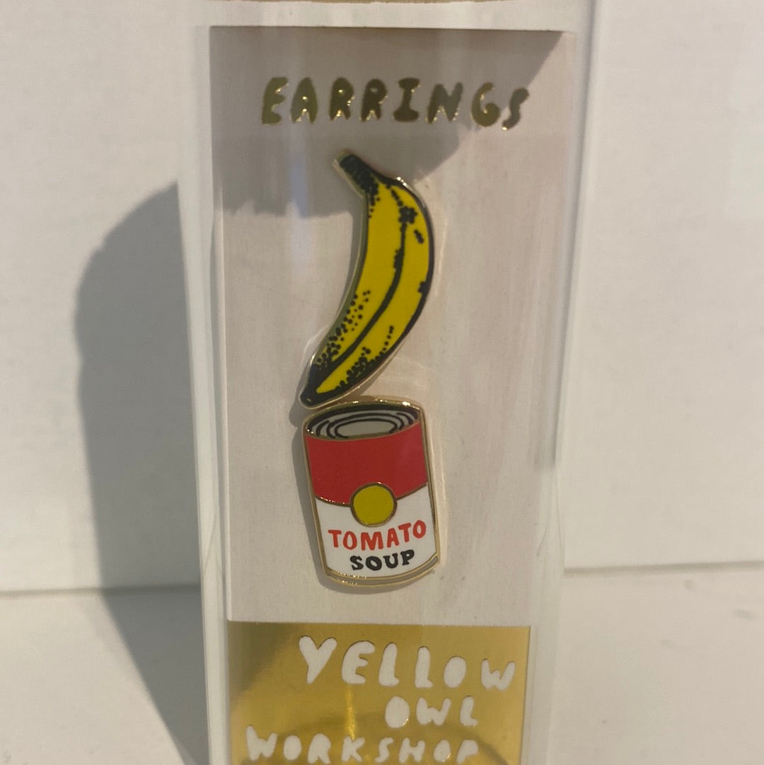 Yellow Owl Earrings studs