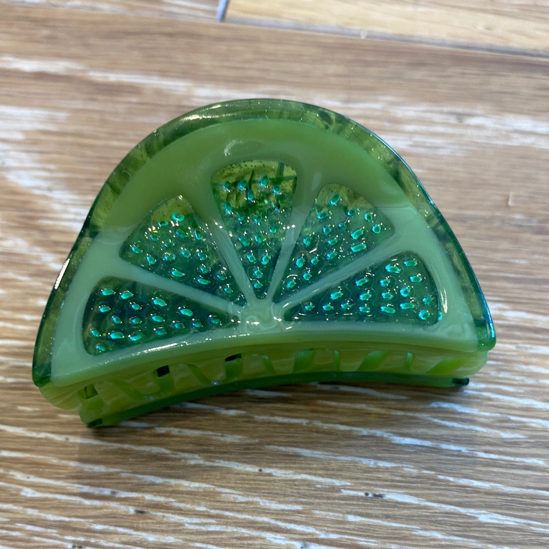 Lime Slice Hair Claw