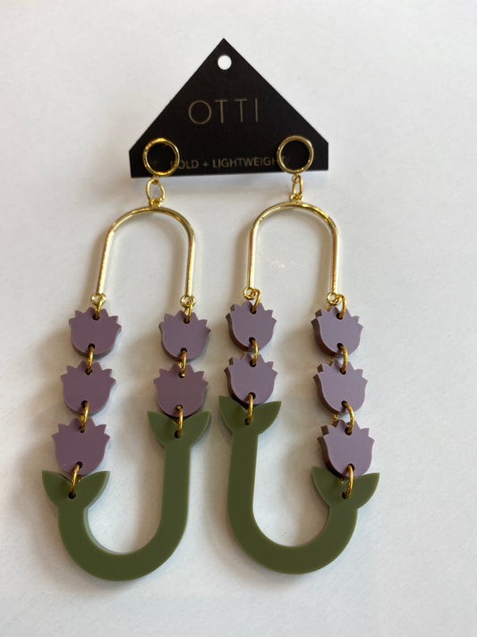 Otti Botanical loop earrings