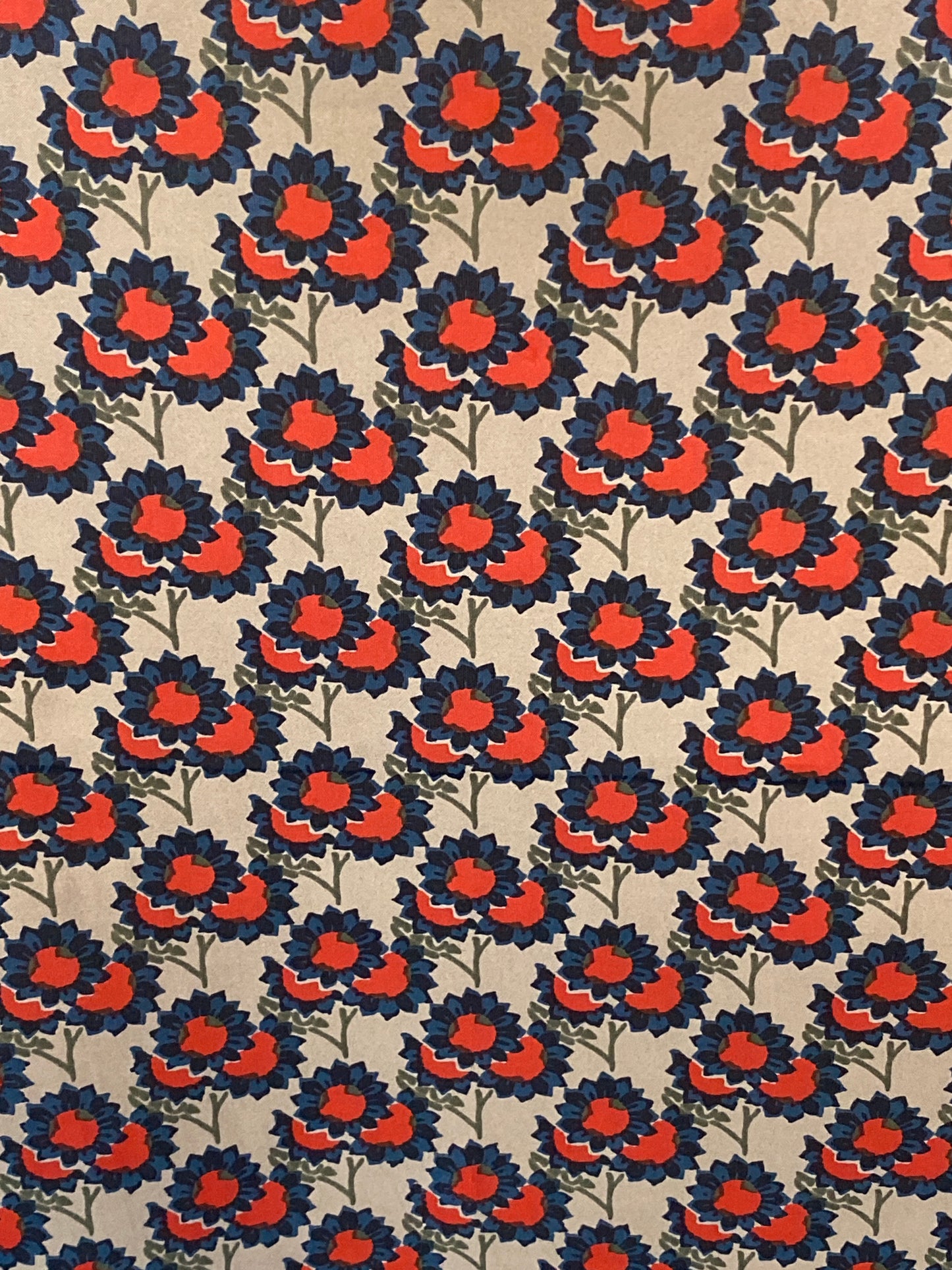 Silk Scarves Beige Sunflower