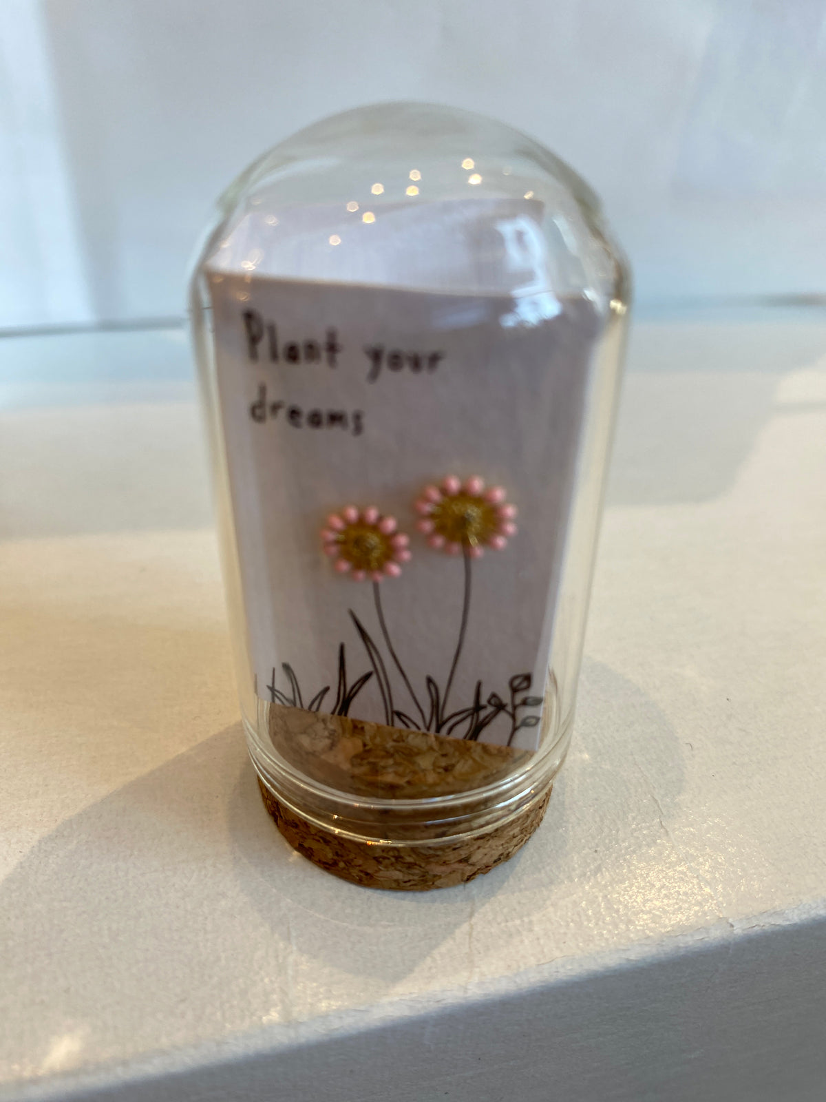 Plant Your Dreams Pink Daisy Stud Earrings