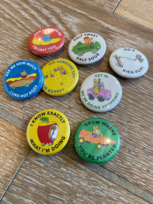 Richard Scarry Buttons