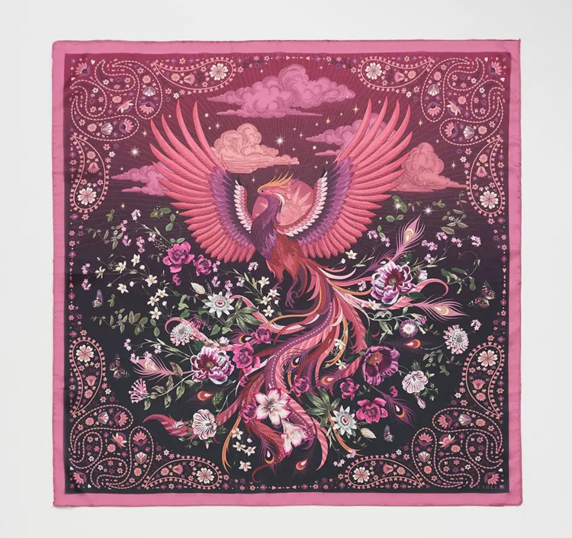 Pink Phoenix Narrative Scarf