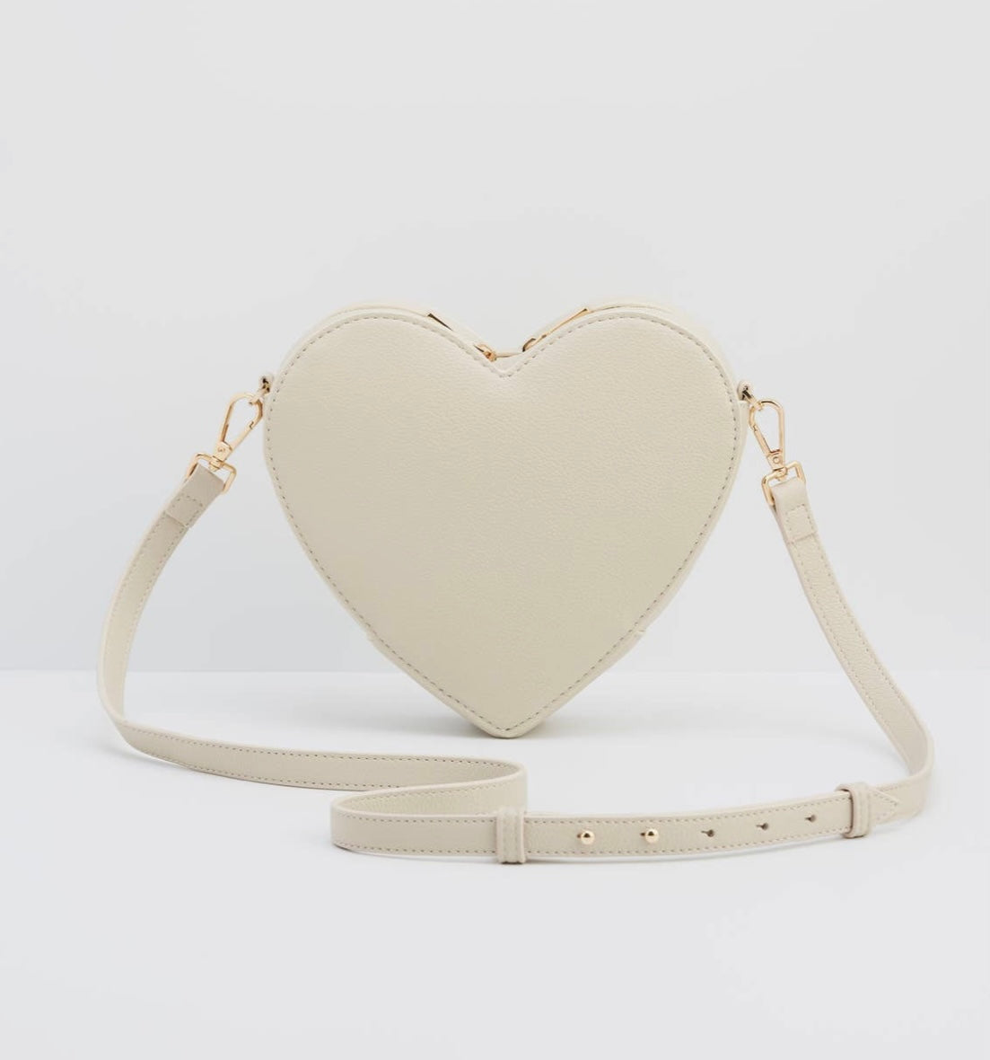 Penelope Heart Shaped Bag in Stone