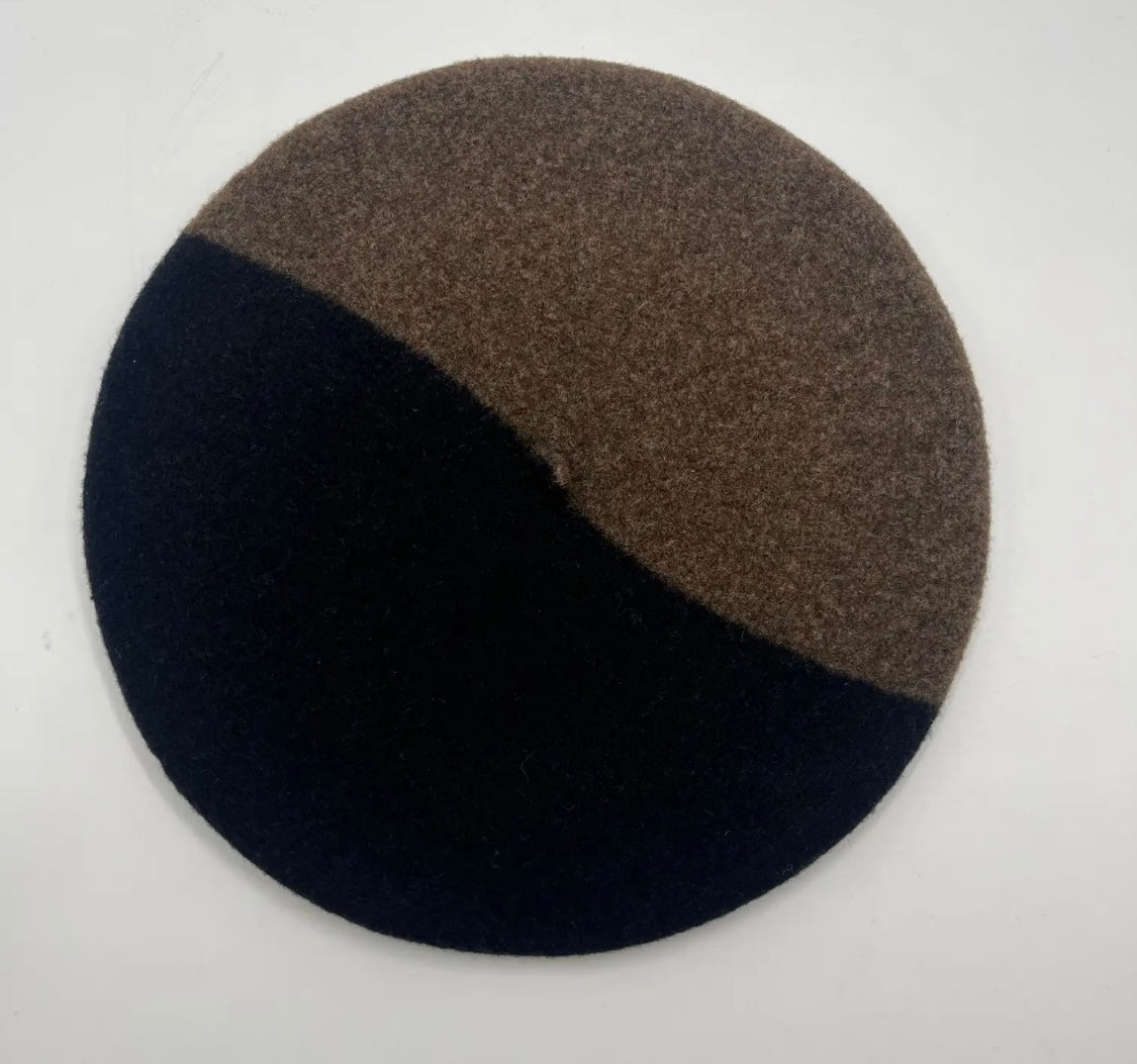 Duo Beret Brown Navy