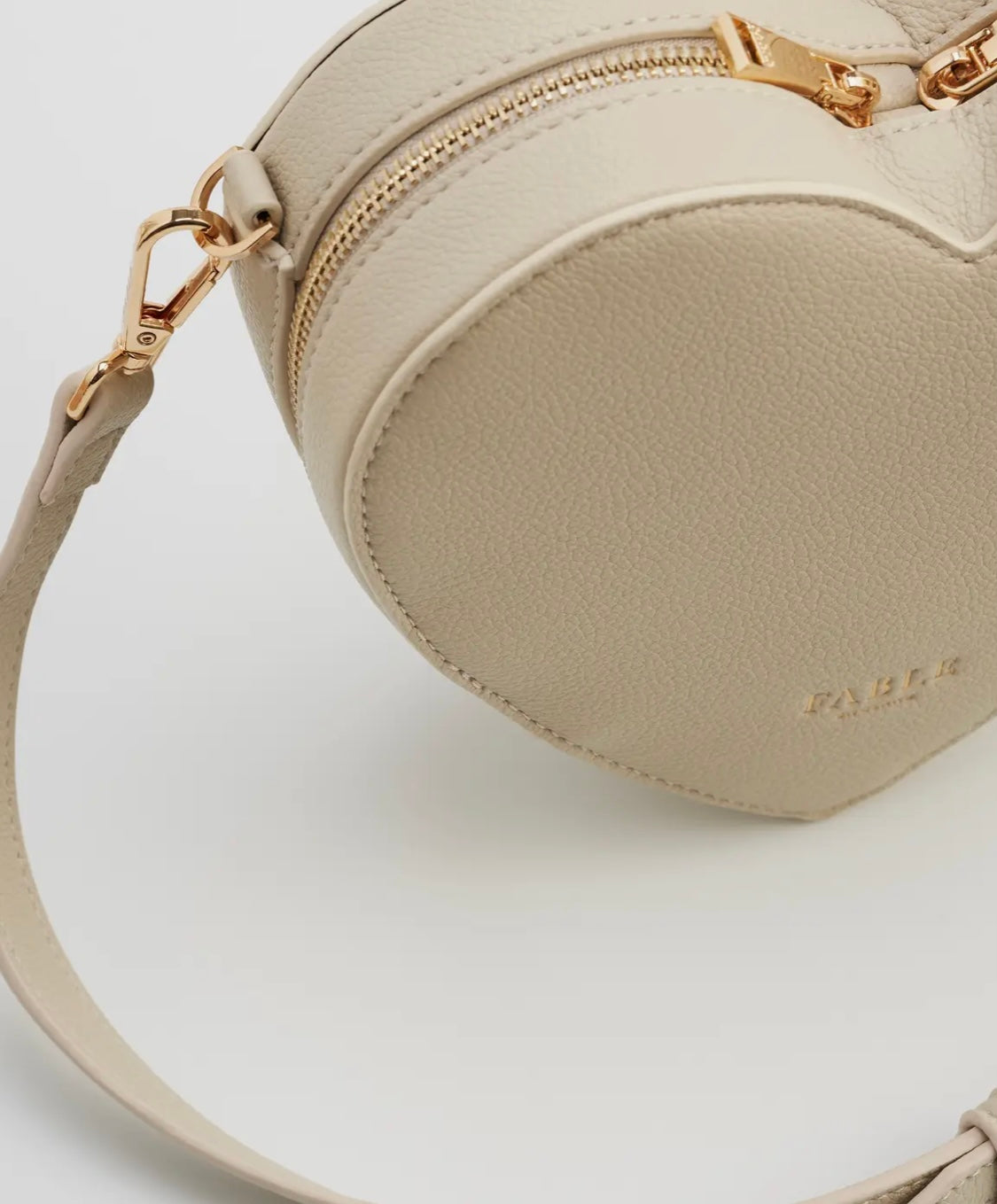 Penelope Heart Shaped Bag in Stone