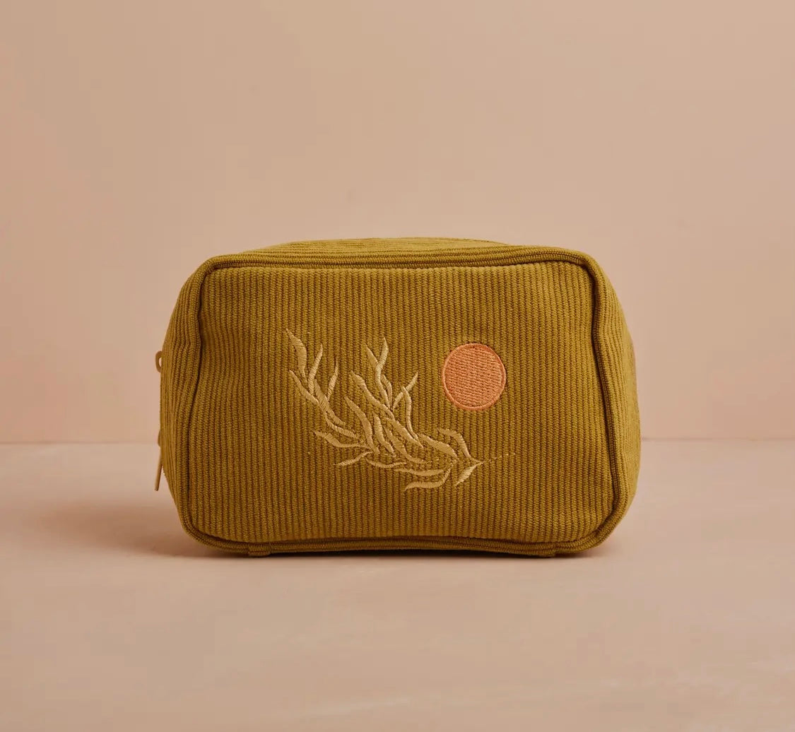 Corduroy Makeup Bag