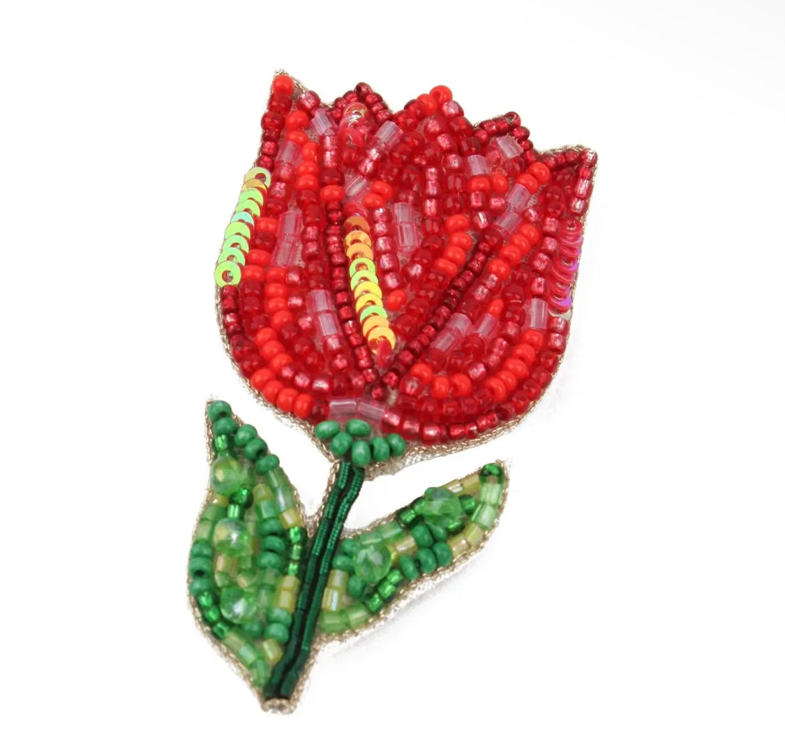 Red Tulip Brooch