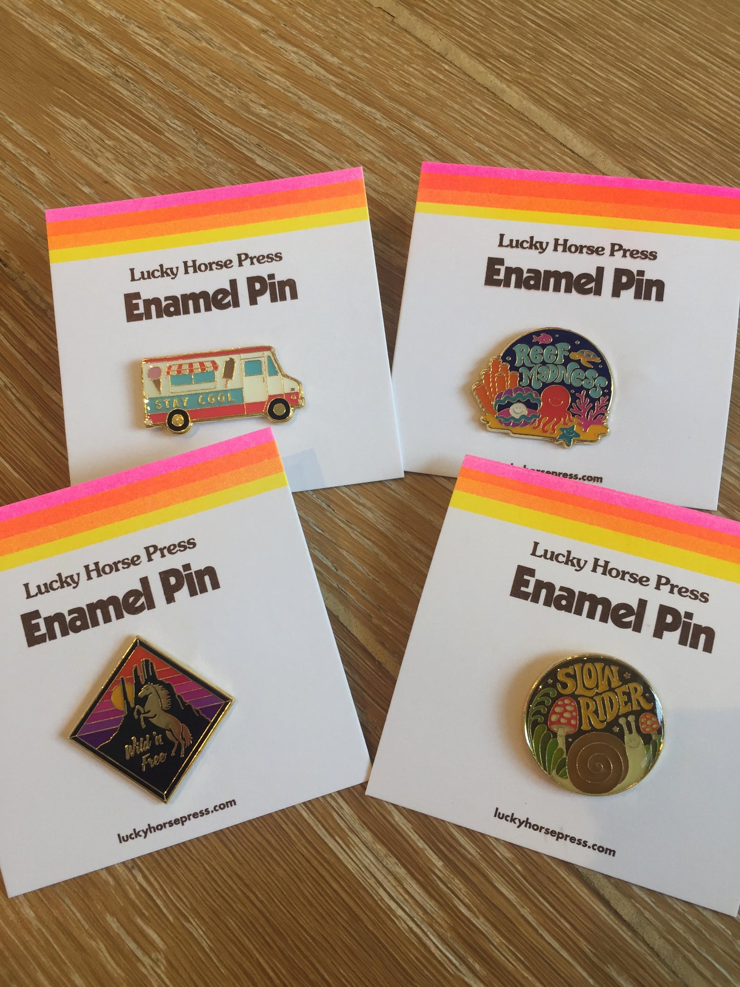 Lucky Horse Enamel Pins