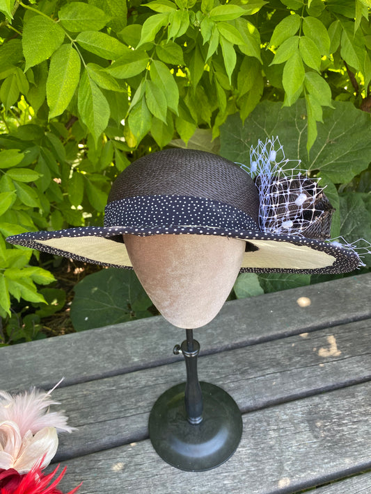 Black and White Derby Hat