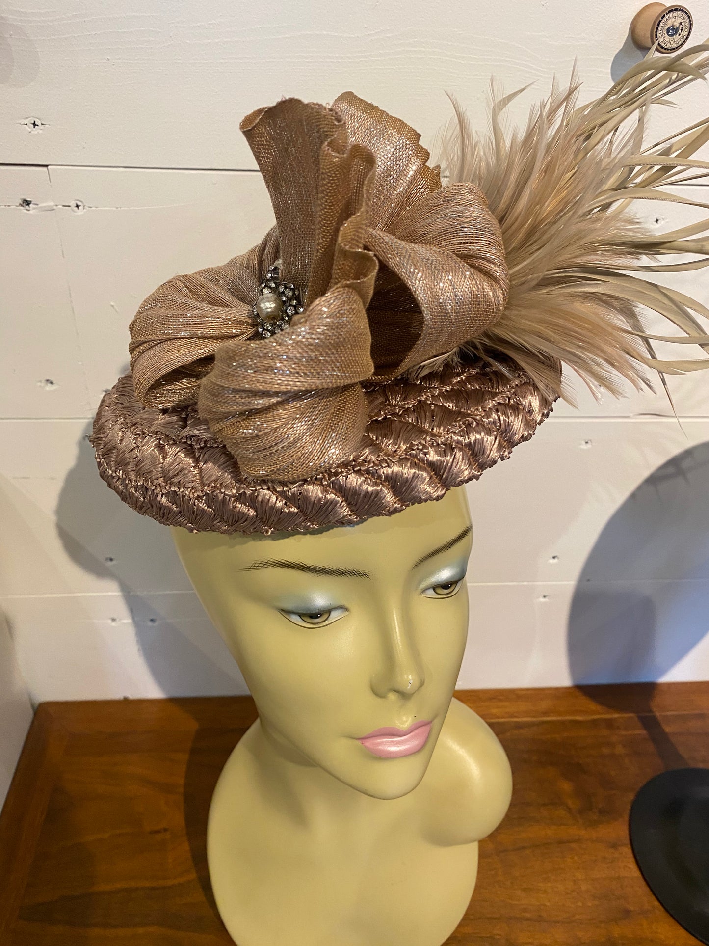 Cocktail Hat Dusty Rose