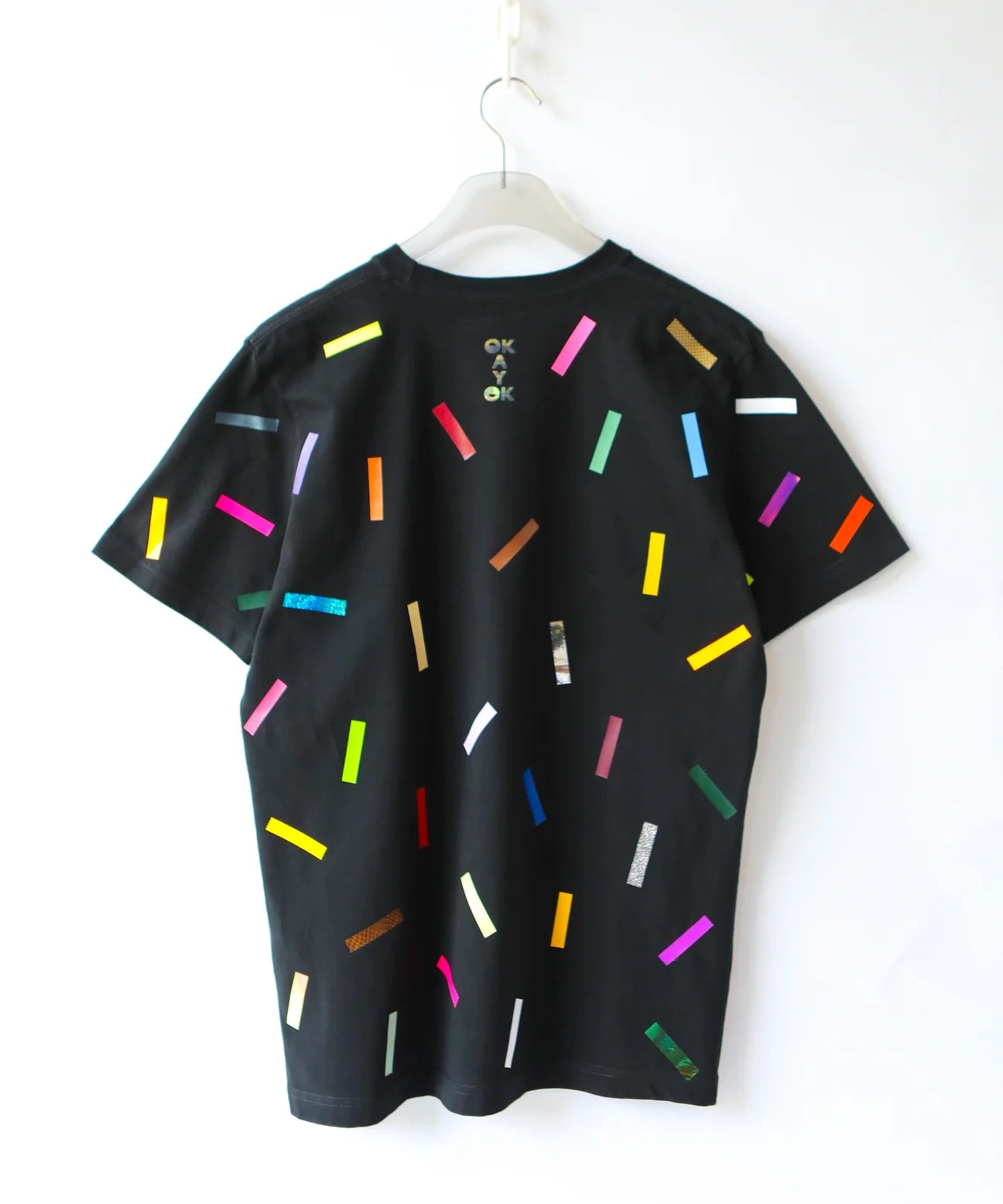 Black Confetti Unisex Cotton T-shirt