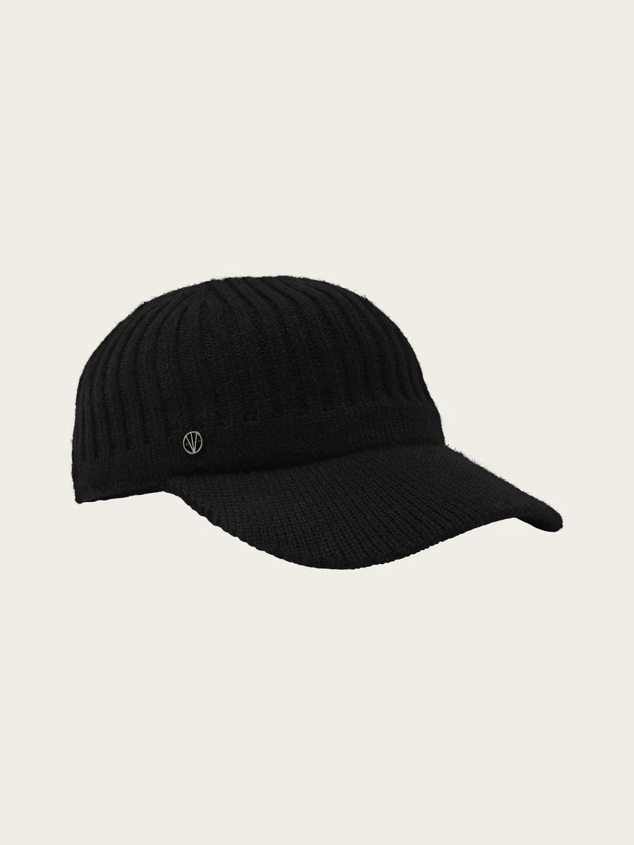 Knitted Baseball Cap Black