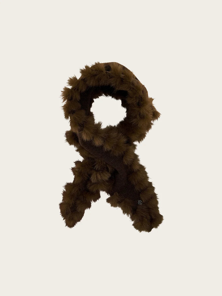 Knitted Faux Fur Scarf Loevenich