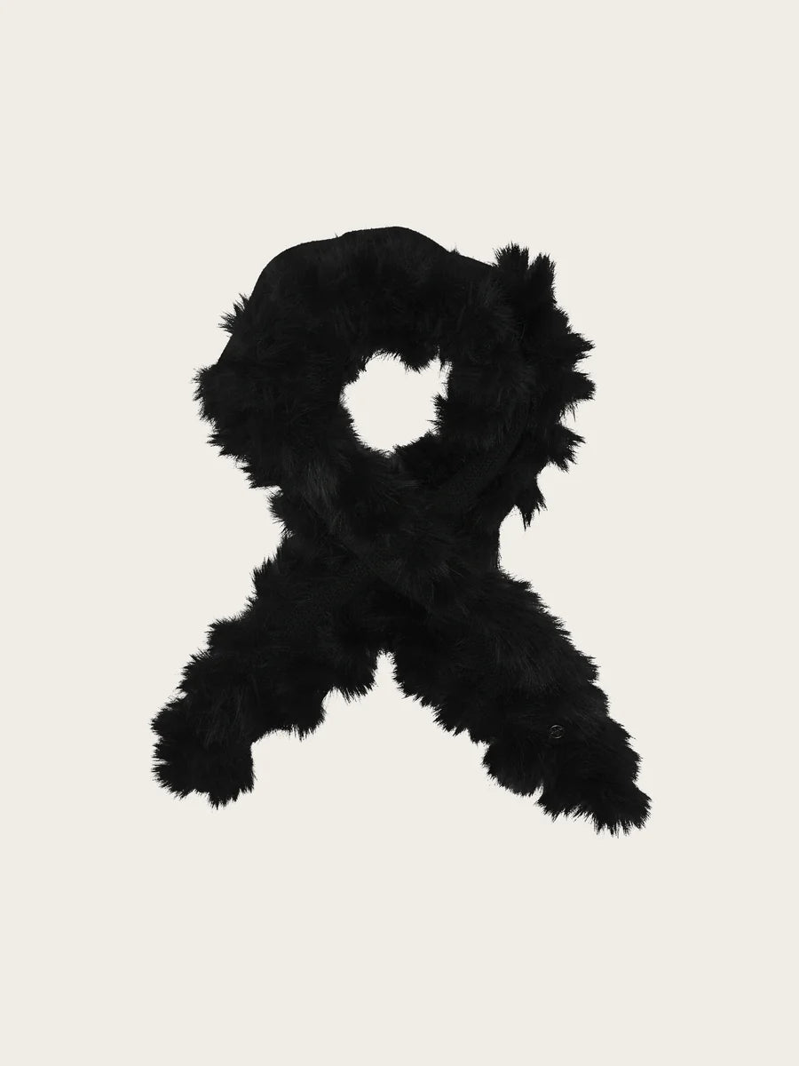 Knitted Faux Fur Scarf Loevenich