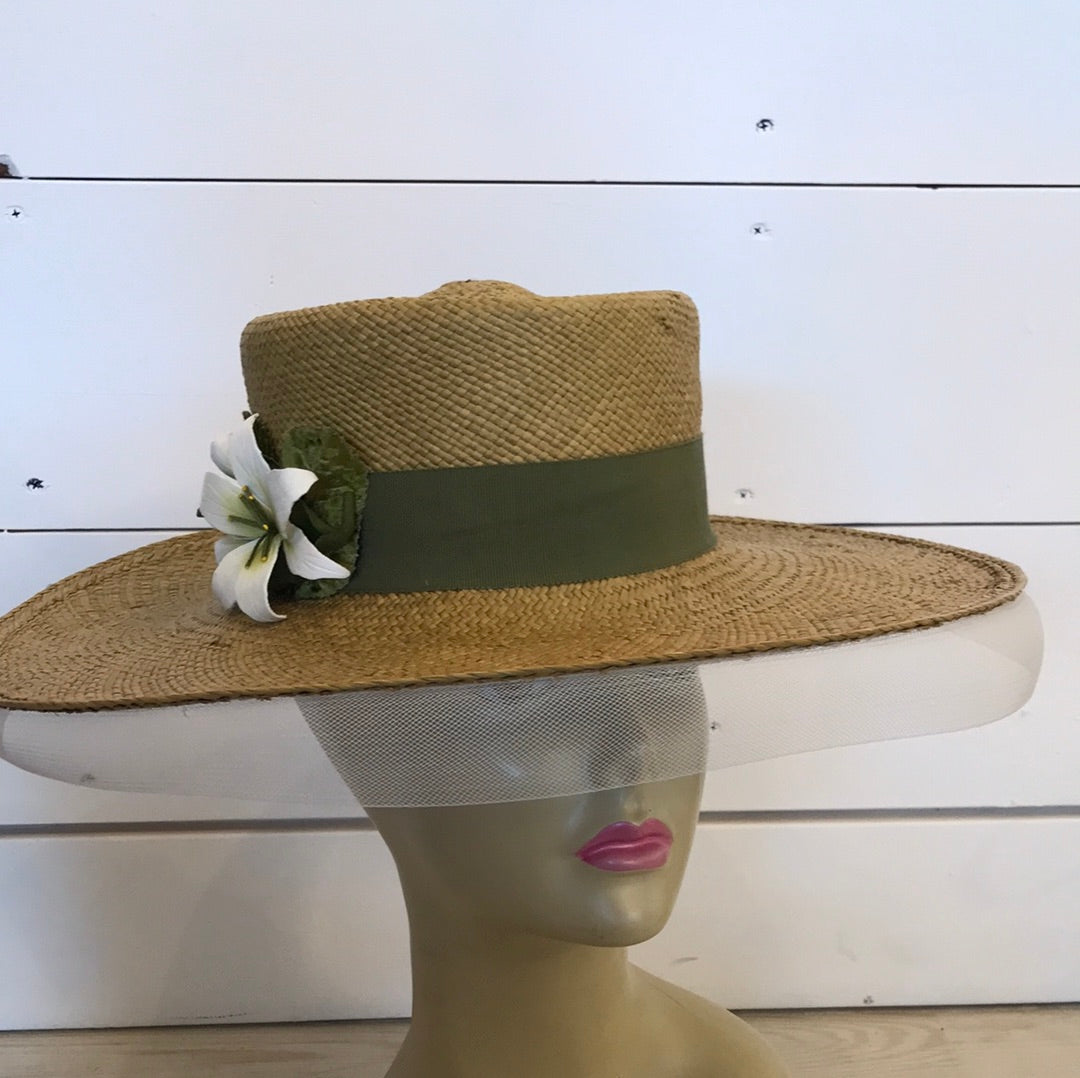 Green Wide Brim Derby Hat