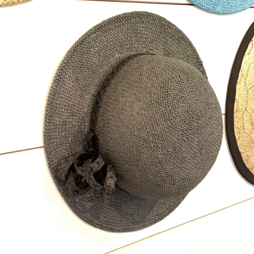 Hand-Dyed Toyo Straw Round Top