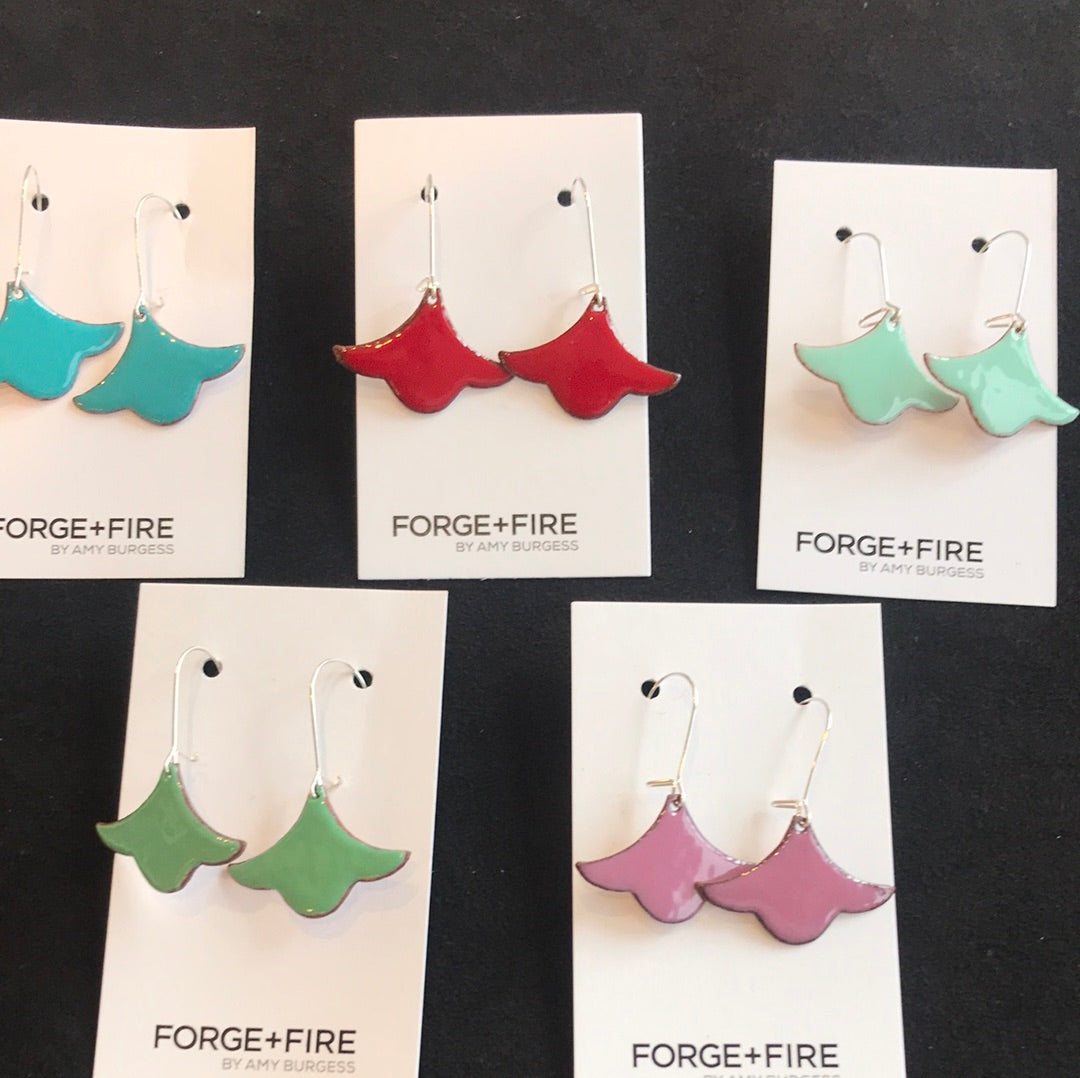 Pamela Enamel DangleHoop Earrings