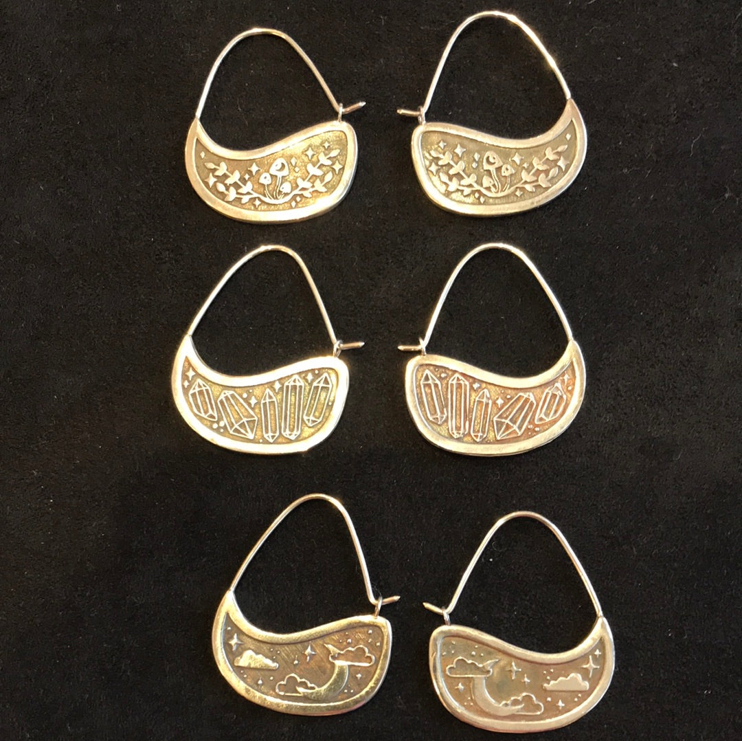 LanaBetty Mantra Large Swoop Earrings