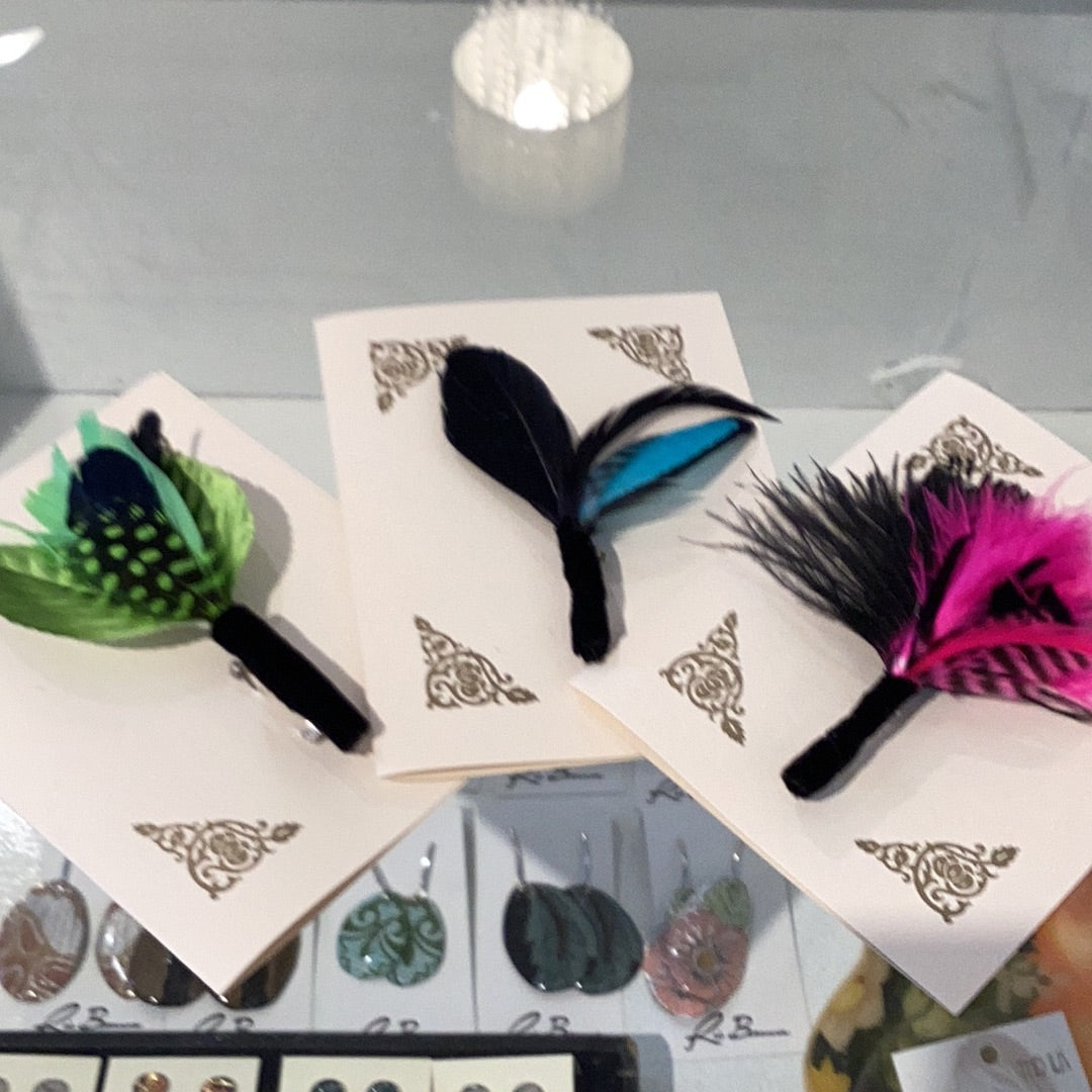 Feather Boutonnières