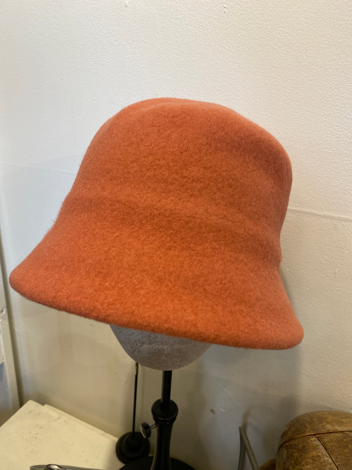 Wool Bucket Hat Coral Pink
