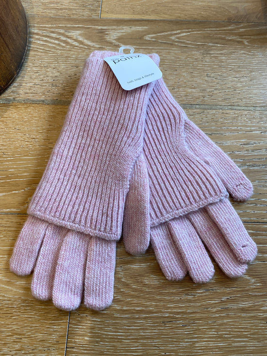 Wool Double Gloves Pink