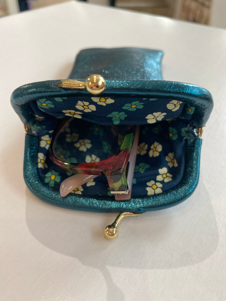 Leather Glasses Case with Retro Clasp Duck