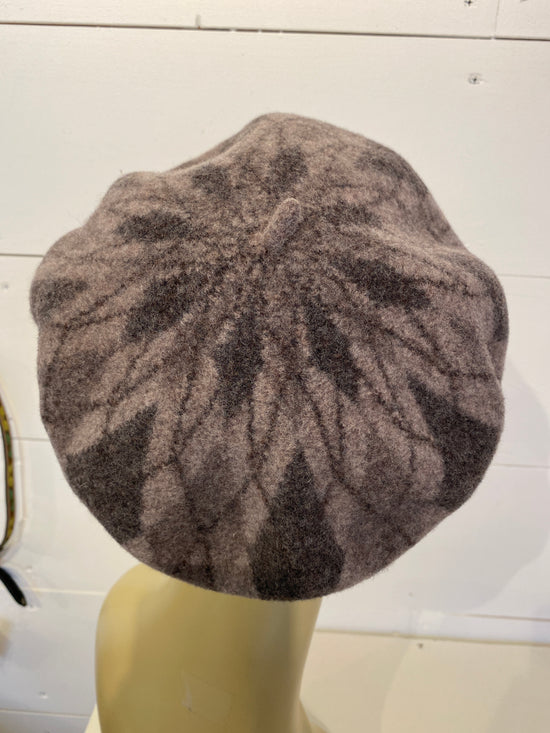 Plaid Beret Khaki/Dark Grey