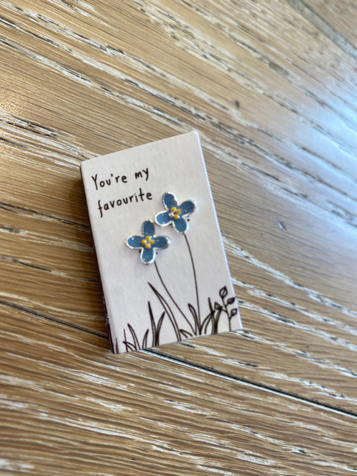 You’re My Favourite Blue Flower Earrings