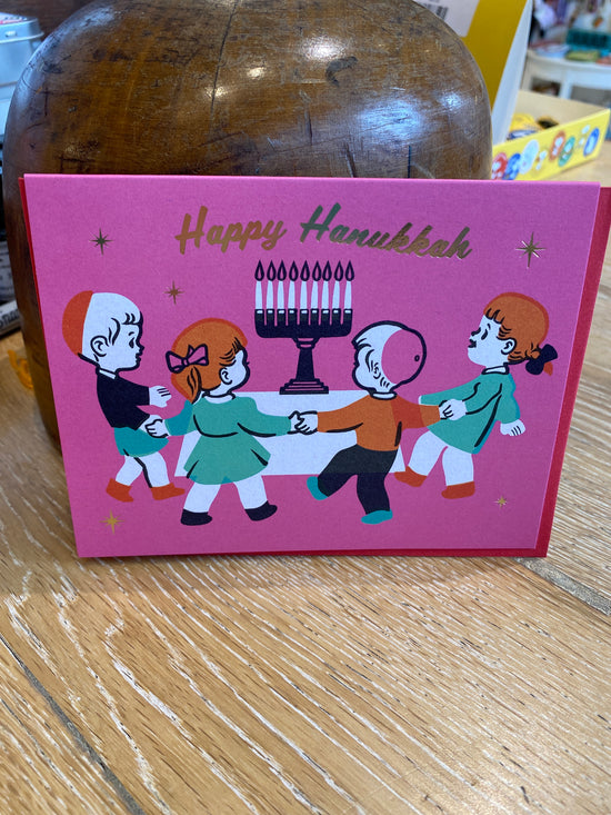 Happy Hanukkah Table Greeting Card