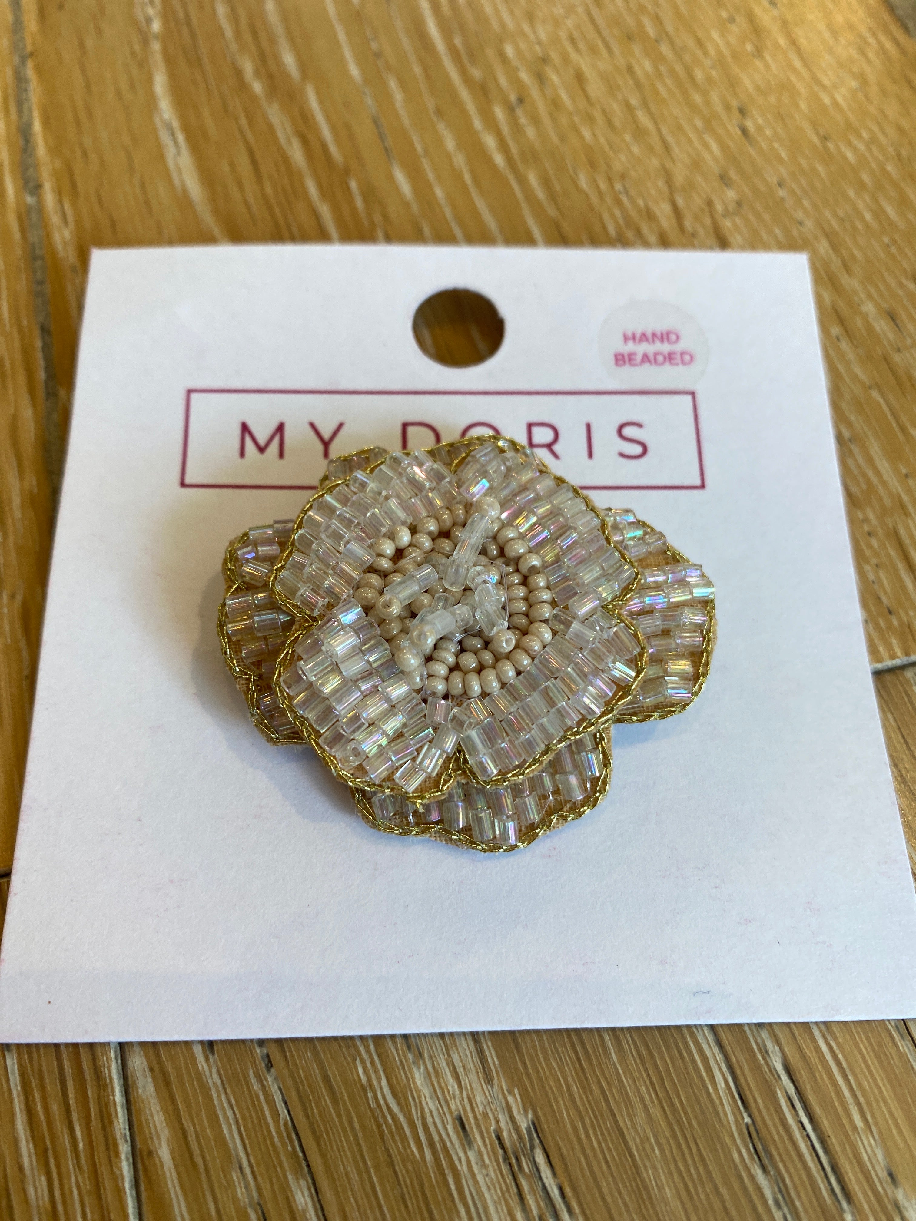 White Flower Brooch