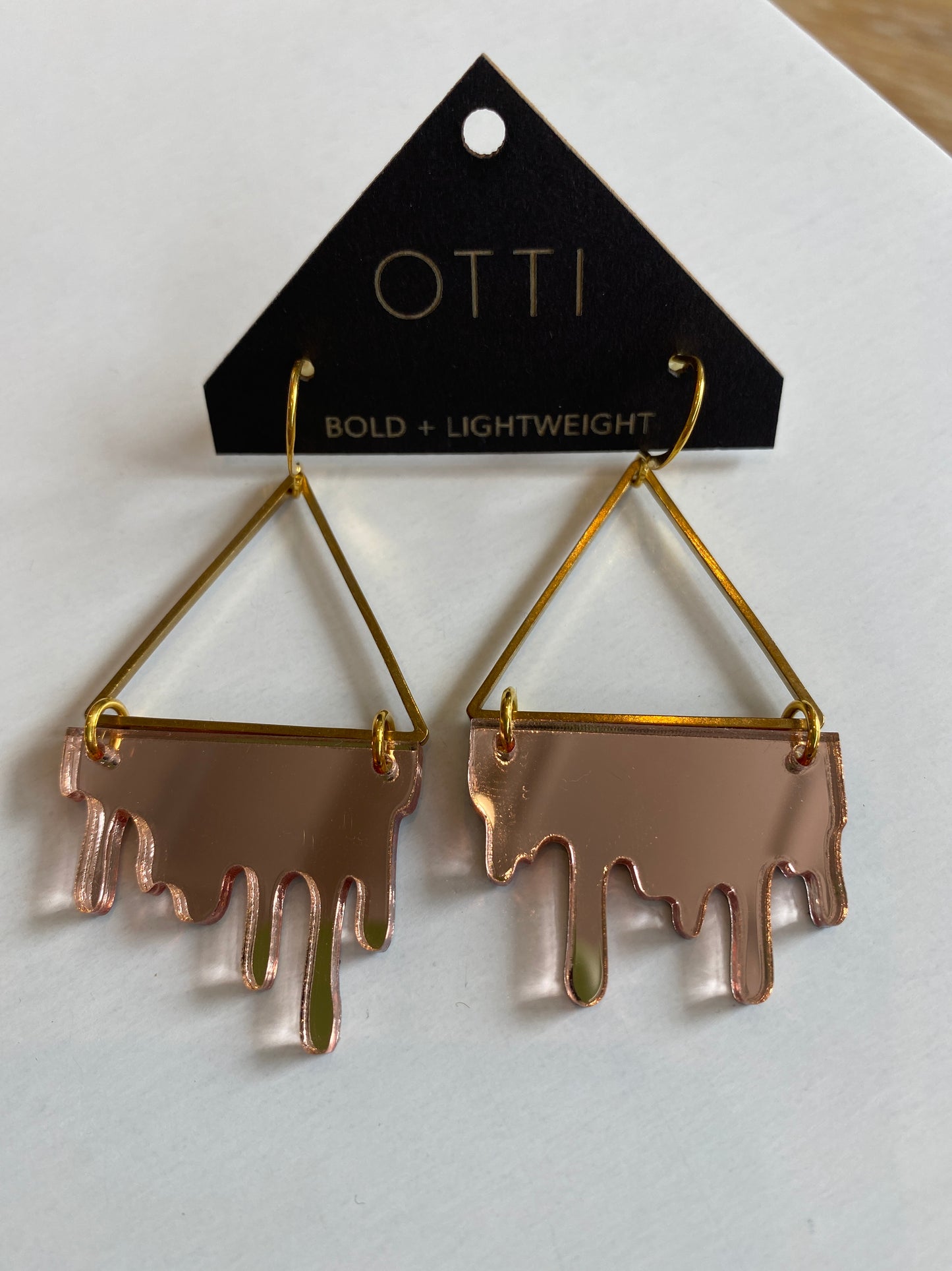 Dripping Slime Triangle Earrings