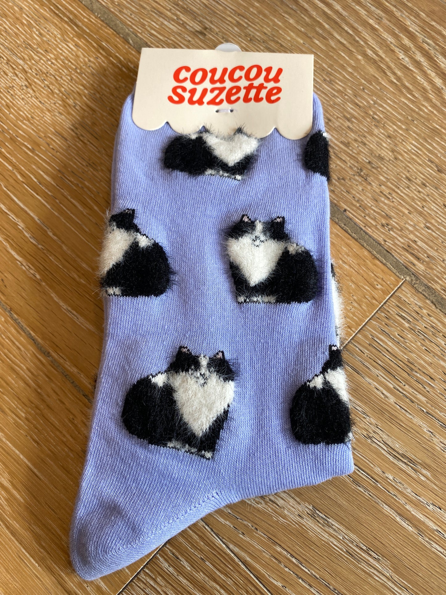 Black and White Cat Socks