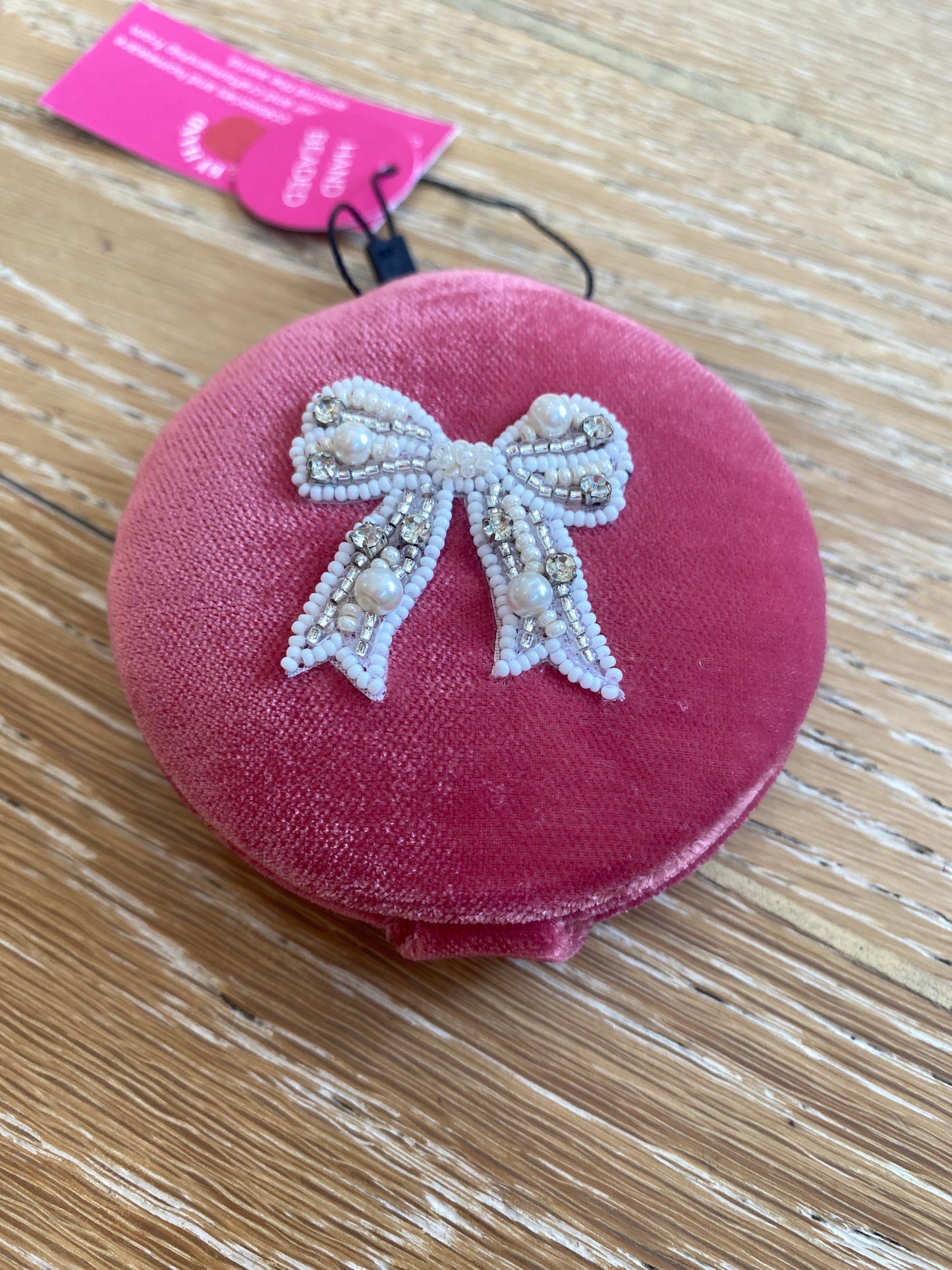 Pearl Bow Compact Mirror