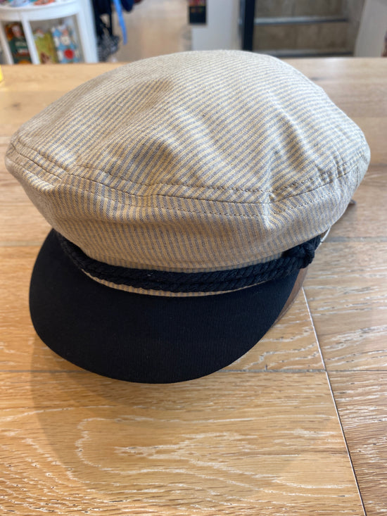 Fiddler Cap Khaki Stripe/Washed Black