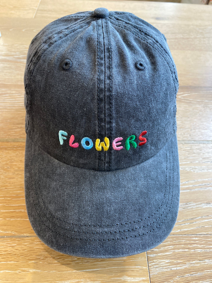 Flowers Rainbow Ball Cap