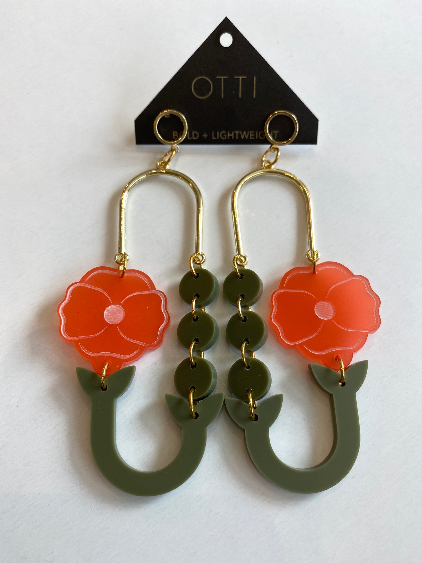 Otti Botanical loop earrings