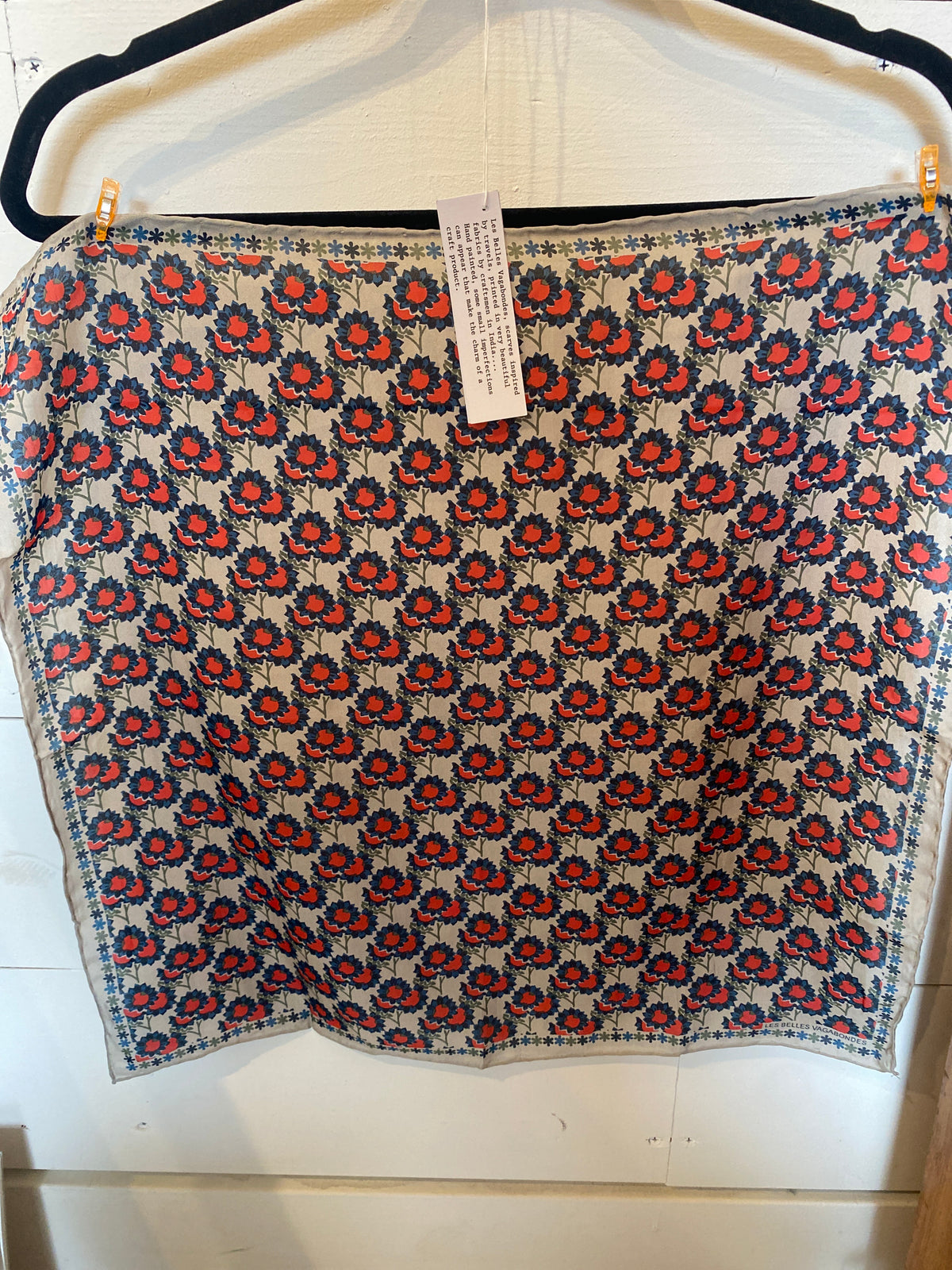 Silk Scarves Beige Sunflower
