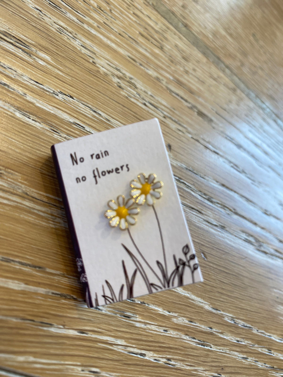 No rain no flowers Daisy Stud Earrings