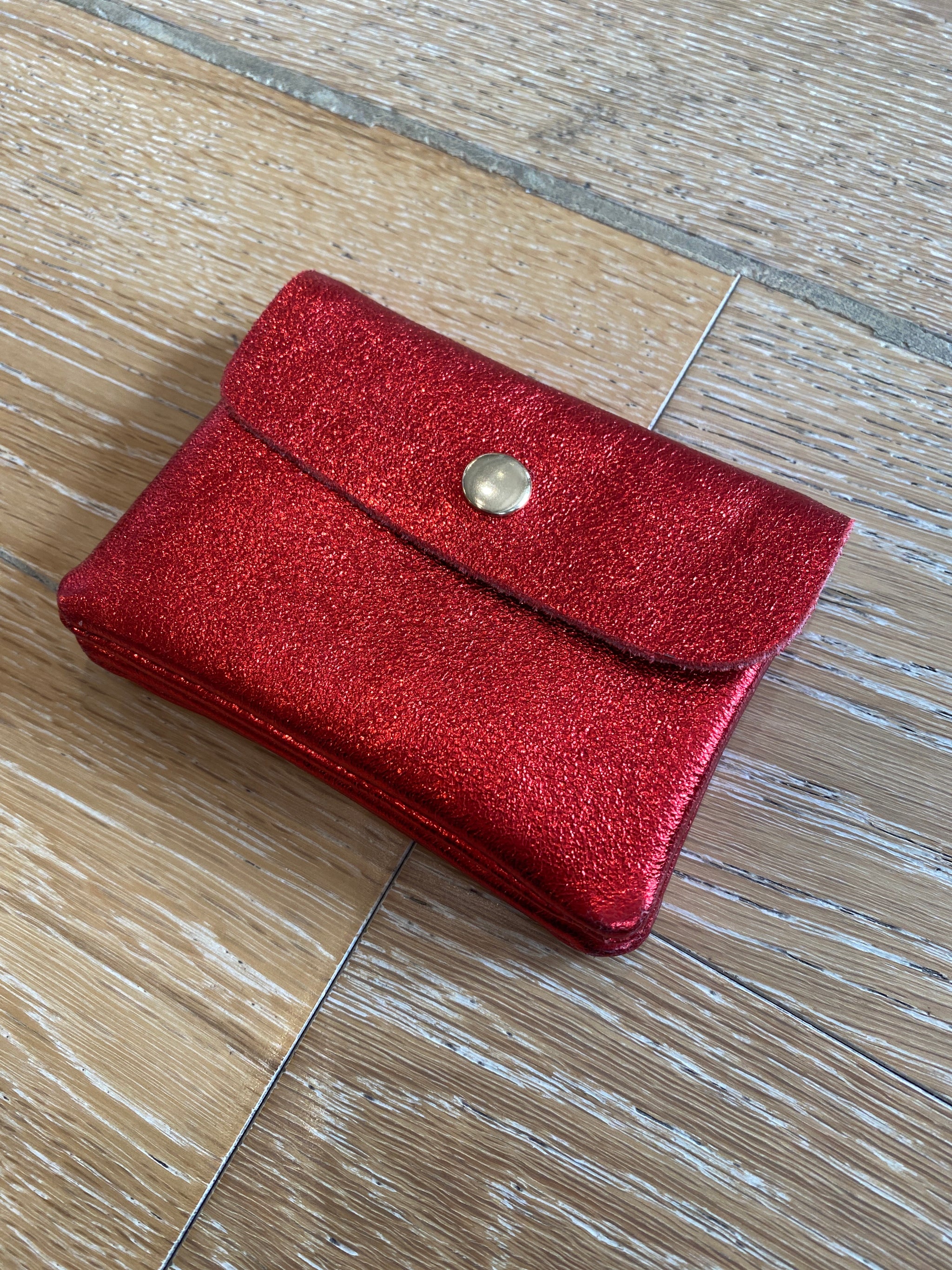 Leather Wallet Red
