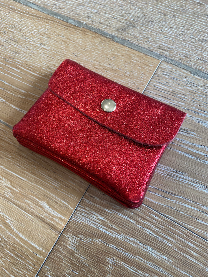 Leather Wallet Red