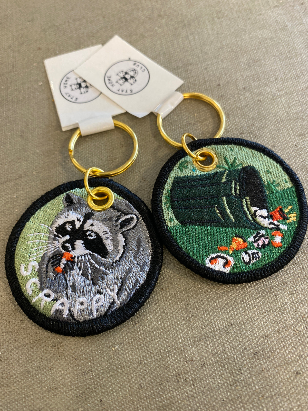 Scrappy Raccoon Key Chain