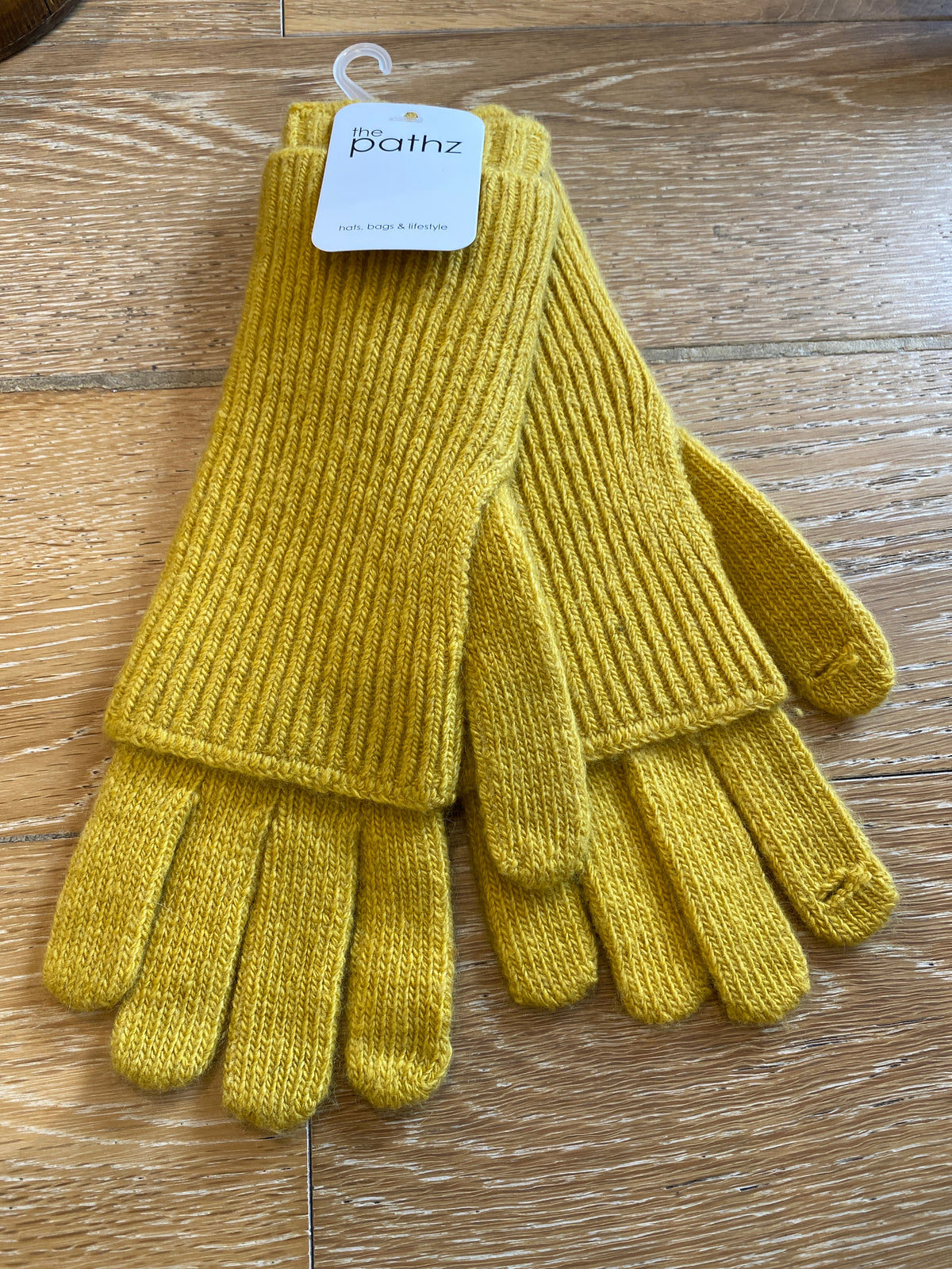 Wool Double Gloves Mustard