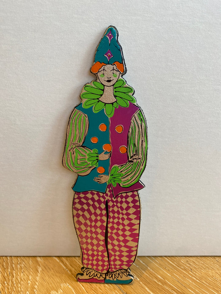 Clown Leather Bookmark