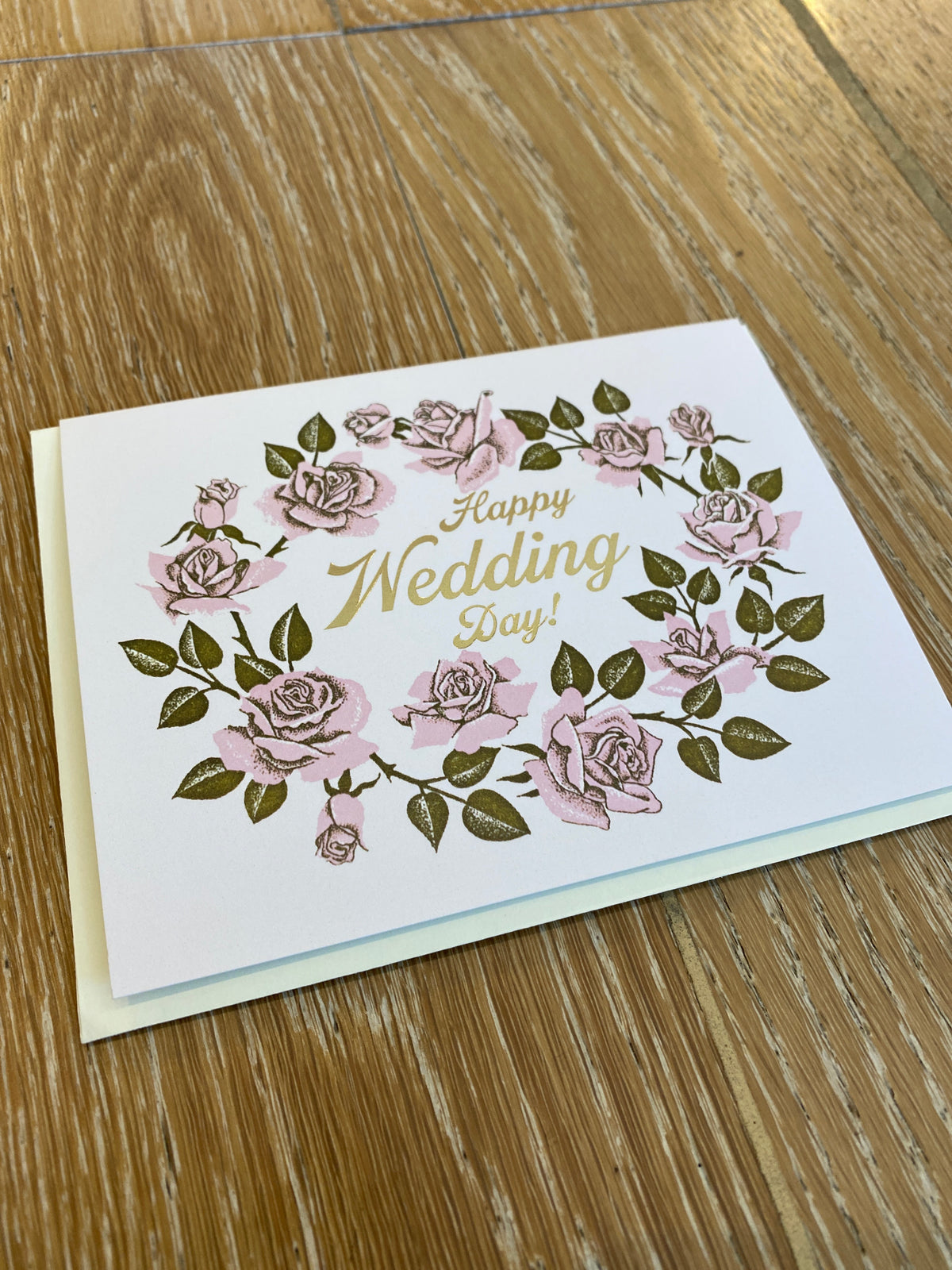 Happy Wedding Day Florals Greeting Cards