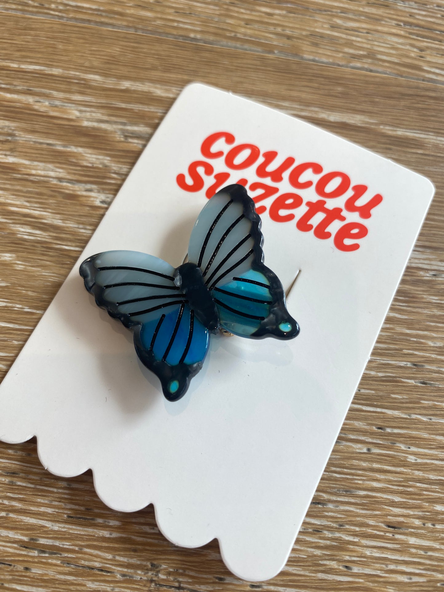 Blue Butterfly Hair Clip