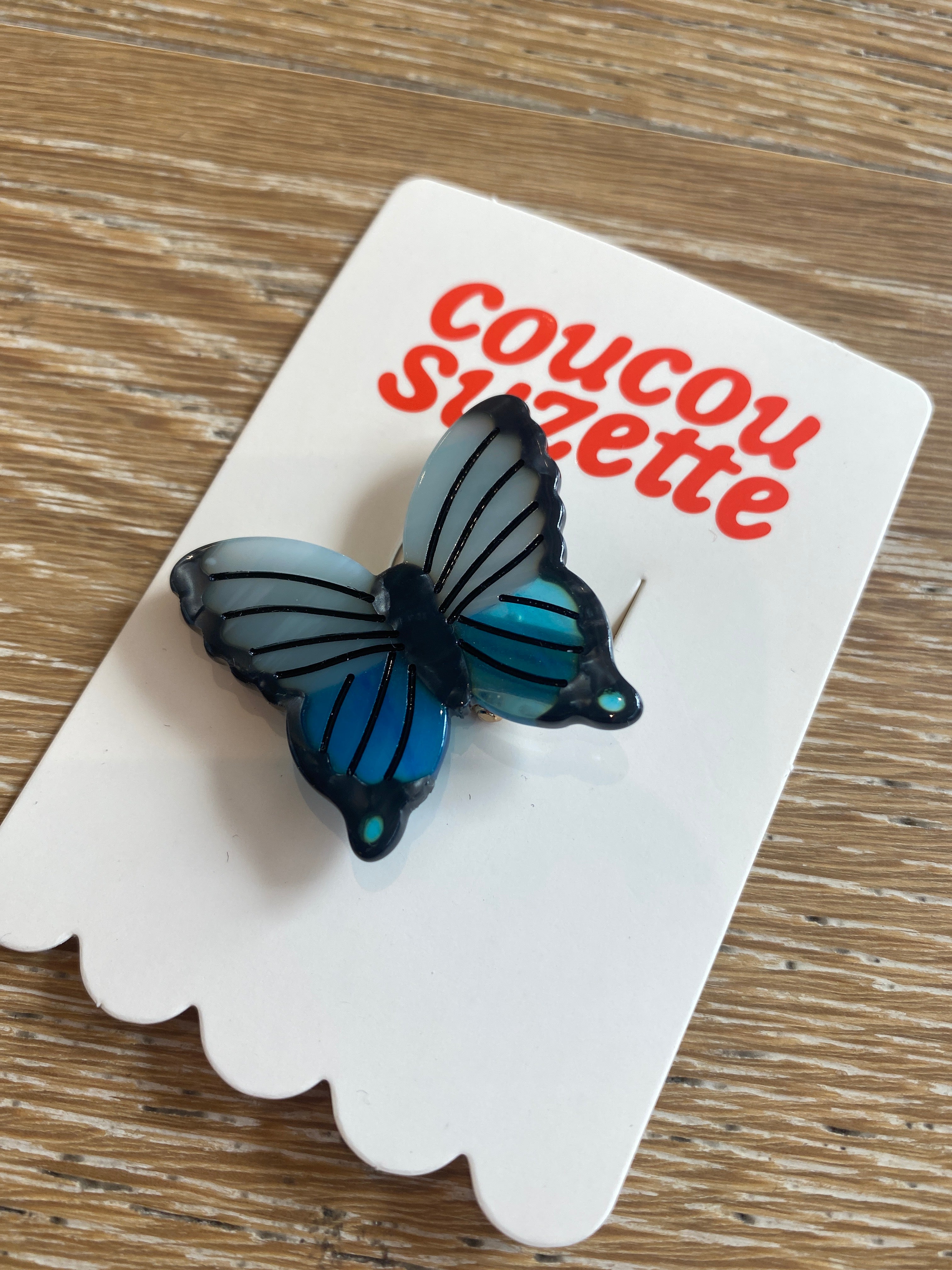 Blue Butterfly Hair Clip