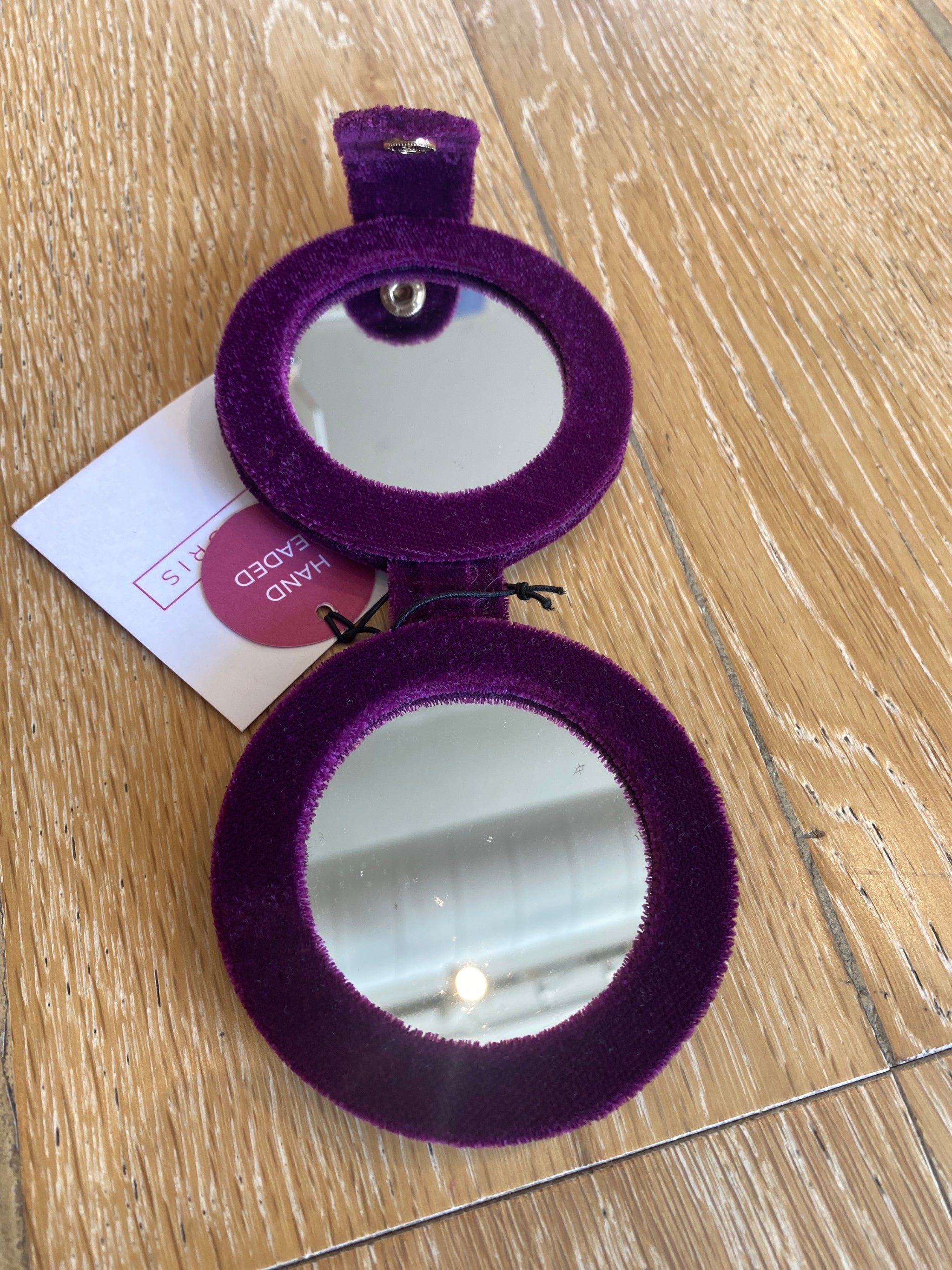 Purple Flower Compact Mirror